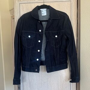 Helmut Lang Dark Blue Fitted Denim Jacket